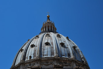 View of the St. Peter's Basilica in Vatican city.