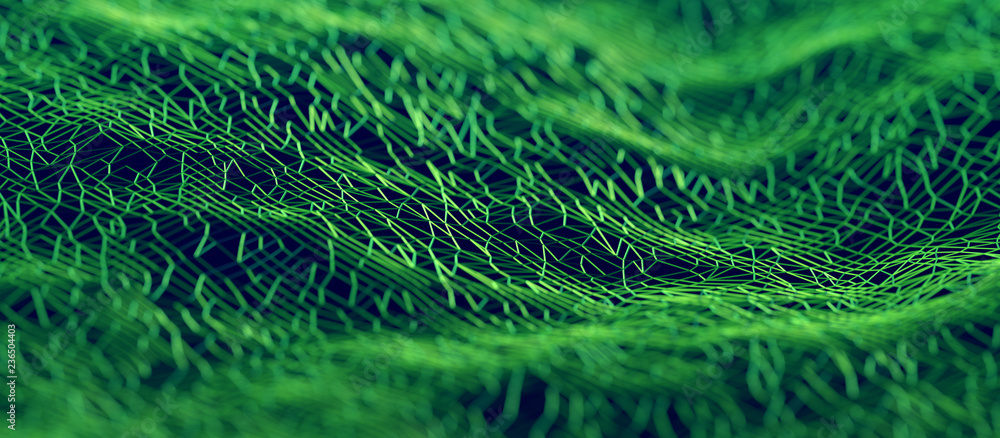 Poster abstract 3d rendering of technological surface. modern background design