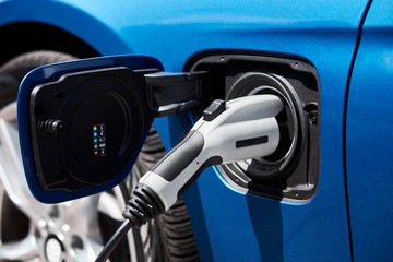Charging an electric car or plug in hybrid