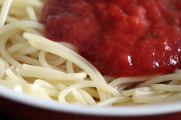 Healthy pasta noodlwa with sauce