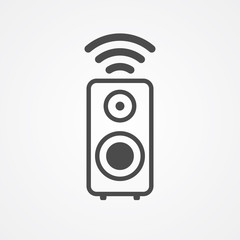 Bluetooth speaker vector icon sign symbol