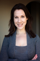 portrait of young beautiful brunette woman