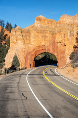 Scenic road in the Canyons during a sunny summer day. Taken on Route 12, Utah, United States.