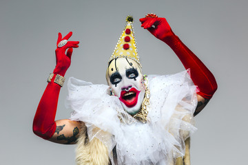 Bizarre Party Clown Portrait