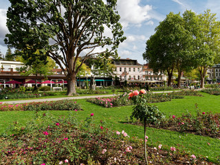 .Kurpark und Regentenbau im Staatsbad Bad Kissingen, Unterfranken, Franken, Bayern, Deutschland.