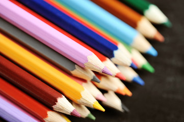 wooden colored pencils