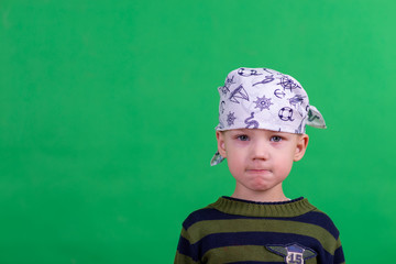 the boy in the white bandana