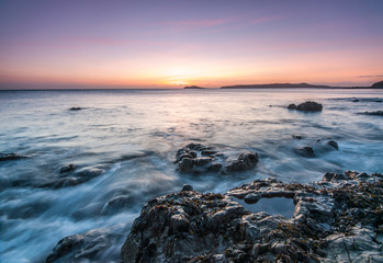 Sunrise and rocks