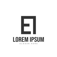 EI Letter logo design. Initial letter logo template