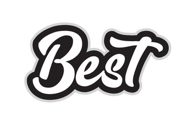 black and white best hand written word text for typography logo design