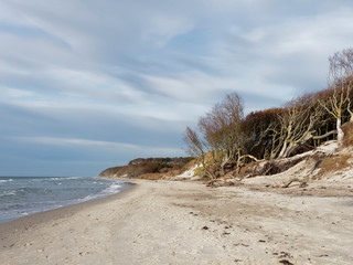Lichtstimmung am Abend am Darßer Weststrand, Nationalpark Vorpommersche Boddenlandschaft, Mecklenburg Vorpommern, Deutschland