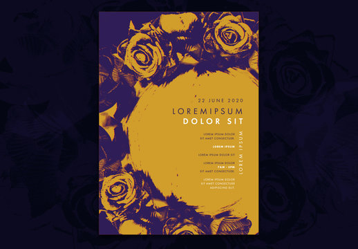 Duotone-style Event Poster Layout