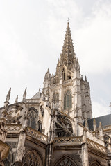 Fototapeta na wymiar Rouen, France - August 15, 2018: Church of Saint-Maclou in Rouen. Normandy France