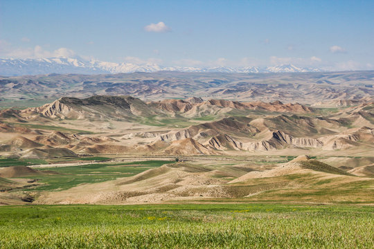 Beautiful view of the valley with rocks near Tehran. Iran