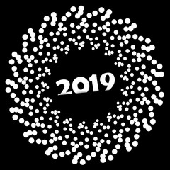 2019 happy new year bright greeting card background. Happy New Year greeting card. Beautiful holiday background.