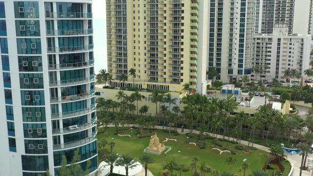 Aerial Gilbert Samson Oceanfront Park video footage