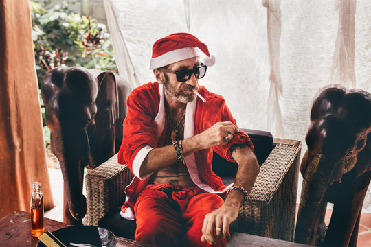 Bad Santa smoking