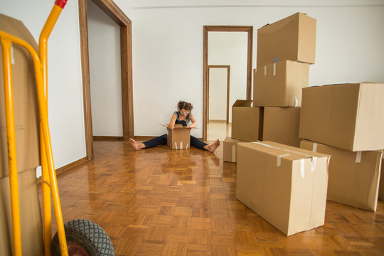 Moving boxes in new home