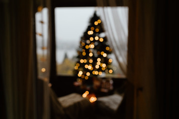 Christmas tree bokeh