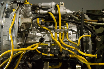 Fototapeta premium fragment turbojet airplane engine