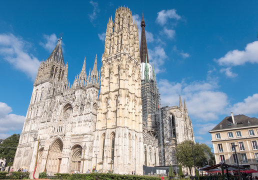 The famous Rouen Cathedral in Haute Normandy, France