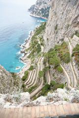 Winding roads of Via Krupp Capri italy