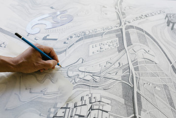 Architect working in Office 