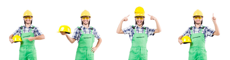 Industrial worker isolated on the white background