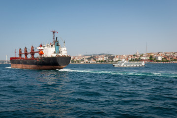 Fototapeta premium industrial boat in Istanbul