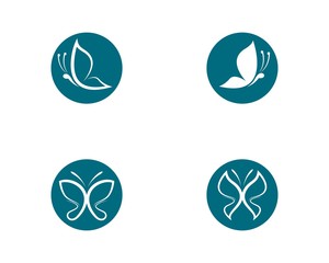 Butterfly logo template vector icon