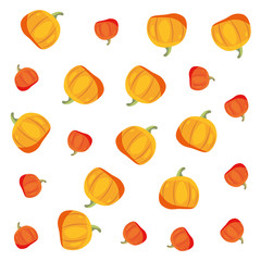yellow and orange pumpkins decoration background