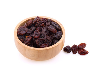 Raisins isolated on white background