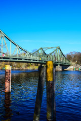 The famous Glienicke Bridge (Bridge of Spies) over the Havel River in Potsdam, Germany