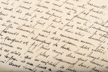Old unreadable handwritten text paper texture background