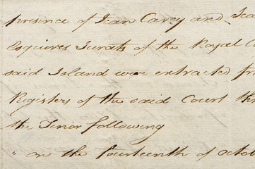 Paper background unreadable calligraphic handwriting