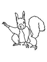 klettern eichhörnchen nagetier süß niedlich sitzend comic cartoon design grauhörchen klein baum festhalten wald herbst nüsse clipart