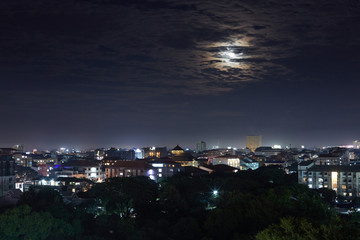 Night city scene, travel in Chiang Mai, Thailand
