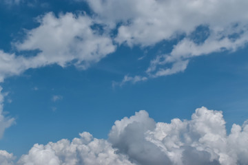 blue sky with clouds.