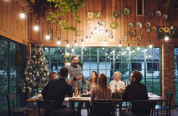 Family Celebrating Christmas Eve