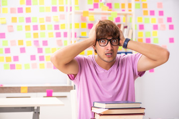 Student preparing for exams with many conflicting priorities 