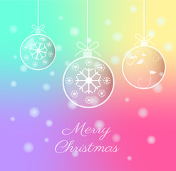 Merry Christmas and Happy New Year Background, Vector Illustration.