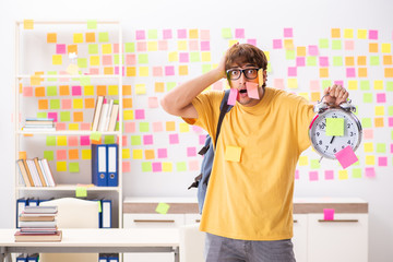 Student preparing for exams with many conflicting priorities 
