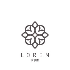 Abstract elegant tree leaf flower logo icon vector design