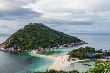 View point from top of mountain for see the beach, sea and nature of NangYuan and Tao island