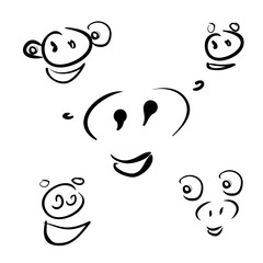 Nice animal pigs icons set for decoration and designe.