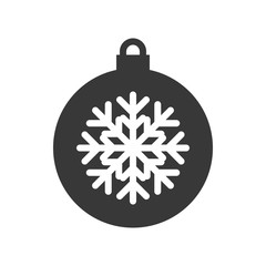 Fototapeta premium christmas ball, bauble icon, suitable for use as material