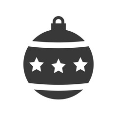 christmas ball, bauble icon, suitable for use as material