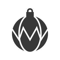 christmas ball, bauble icon, suitable for use as material