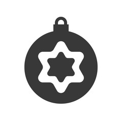 christmas ball, bauble icon, suitable for use as material