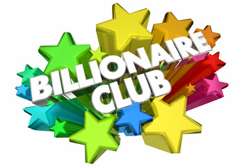 Billionaire Club Stars Making Money Getting Rich 3d Illustration